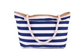 Striped Mori Shopping Bag Eco Bag Beach Bag